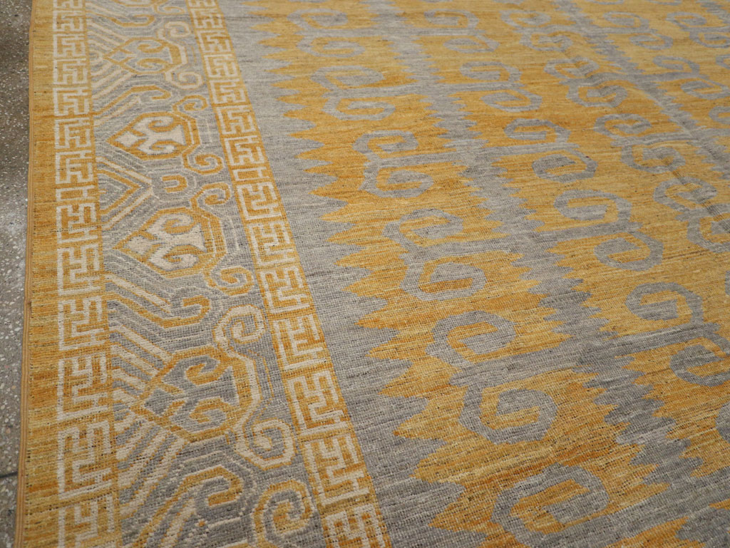 Modern East Turkestan Khotan Room Size Carpet, No.33406 - Galerie Shabab