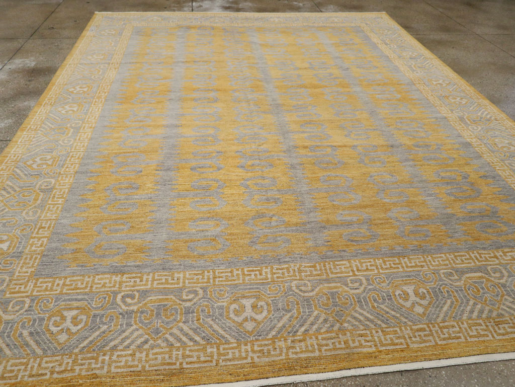 Modern East Turkestan Khotan Room Size Carpet, No.33406 - Galerie Shabab