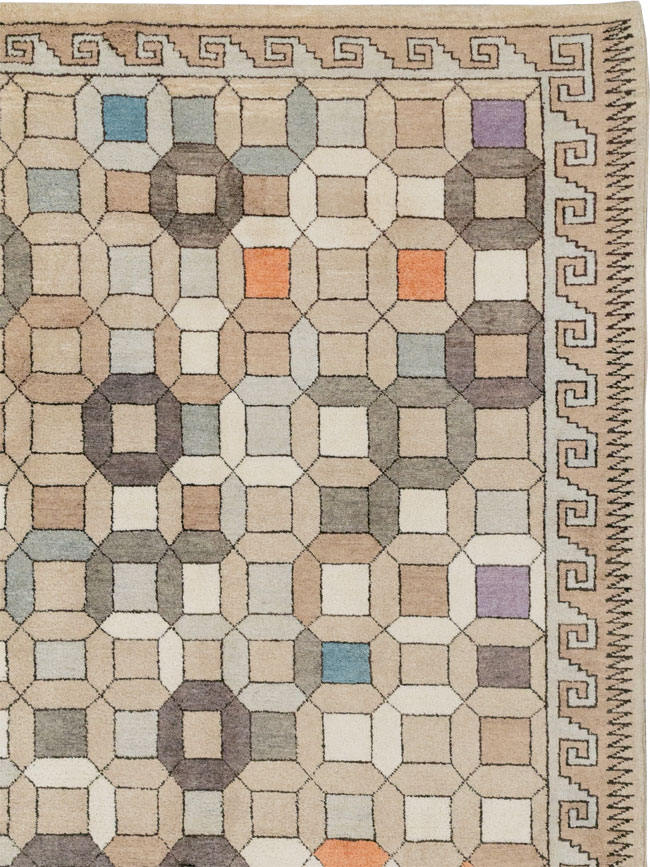 Modern East Turkestan Mongolian Room Size Carpet, No.33408 - Galerie Shabab