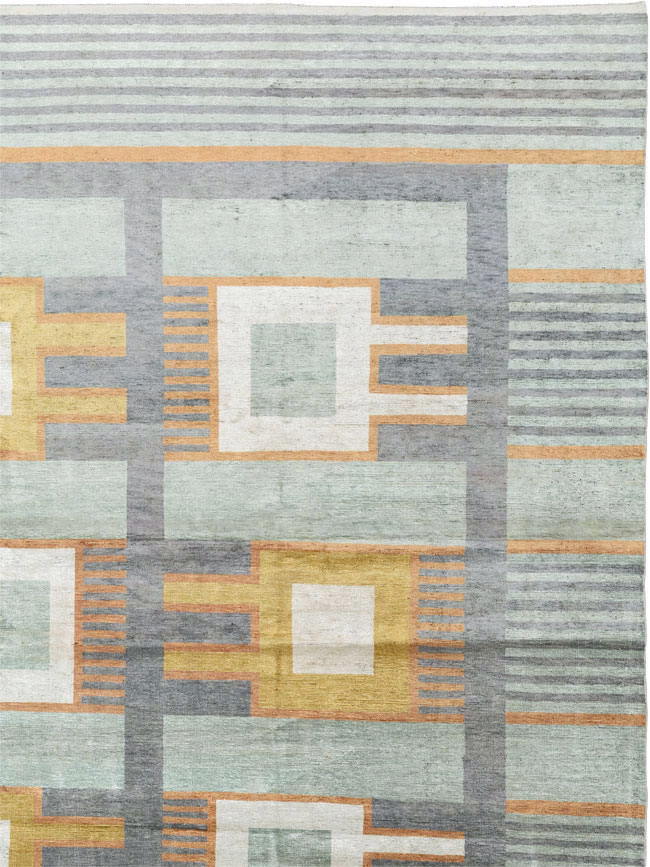 Modern East Turkestan Silk Khotan Large Room Size Carpet, No.33410 - Galerie Shabab