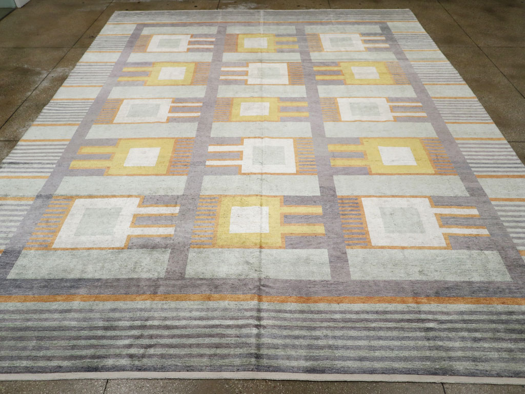 Modern East Turkestan Silk Large Room Size Carpet, No.33410 - Galerie Shabab