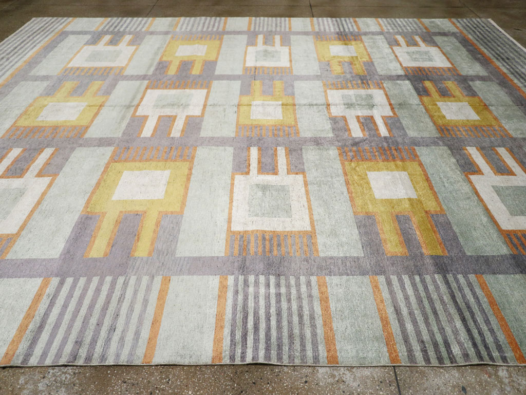 Modern East Turkestan Silk Large Room Size Carpet, No.33410 - Galerie Shabab