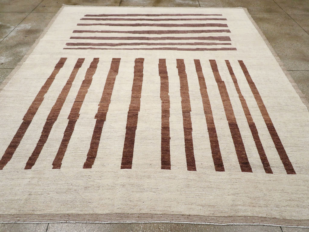 Modern Moroccan Room Size Carpet, No.33418 - Galerie Shabab