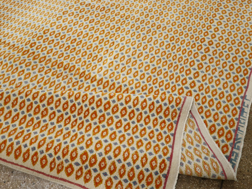 Vintage Persian Kashan Room Size Carpet, No.33419 - Galerie Shabab