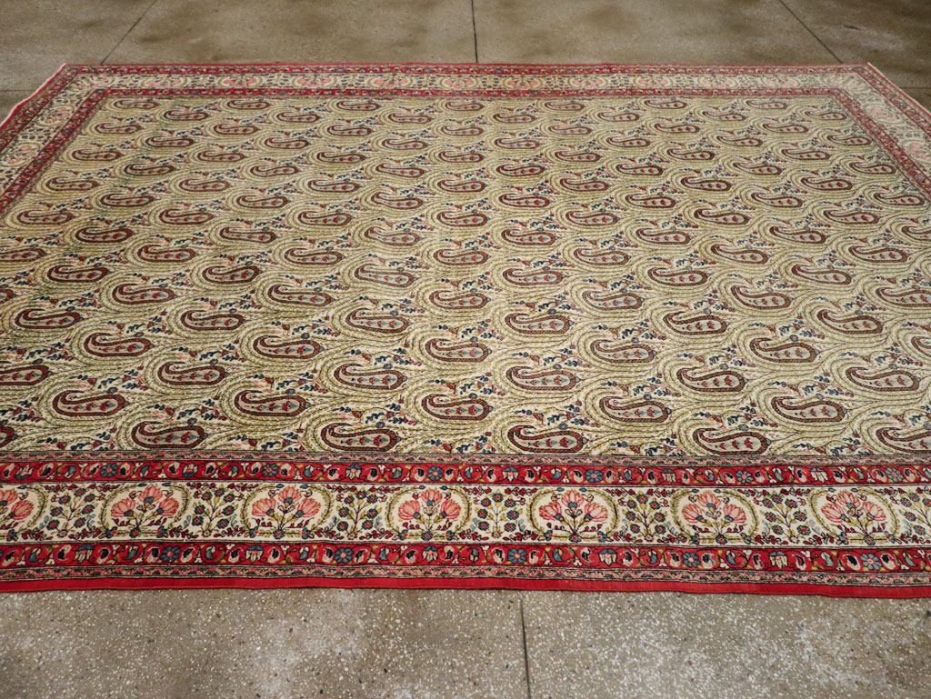 Vintage Persian Quom Room Size Carpet, No.33423 - Galerie Shabab