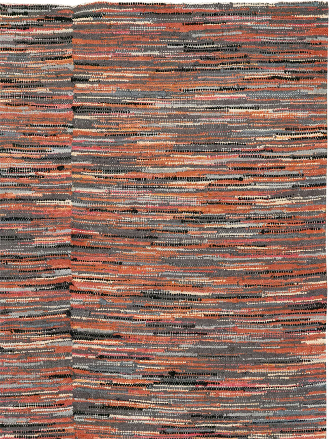 Vintage American Rag Rug, No.33424 - Galerie Shabab