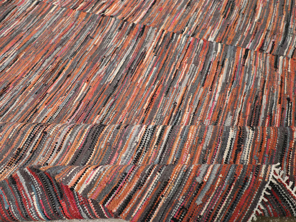 Vintage American Rag Rug, No.33424 - Galerie Shabab