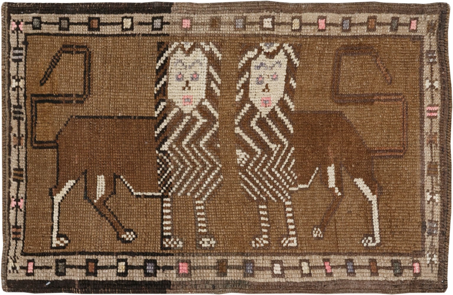 Vintage Turkish Anatolian Pictorial Rug, No.33428 - Galerie Shabab