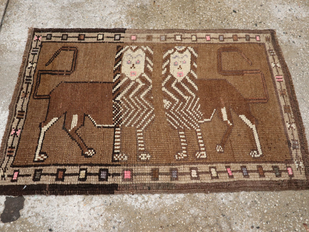 Vintage Turkish Anatolian Pictorial Rug, No.33428 - Galerie Shabab