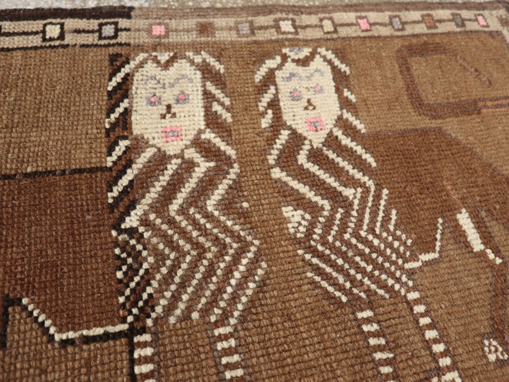 Vintage Turkish Anatolian Pictorial Rug, No.33428 - Galerie Shabab