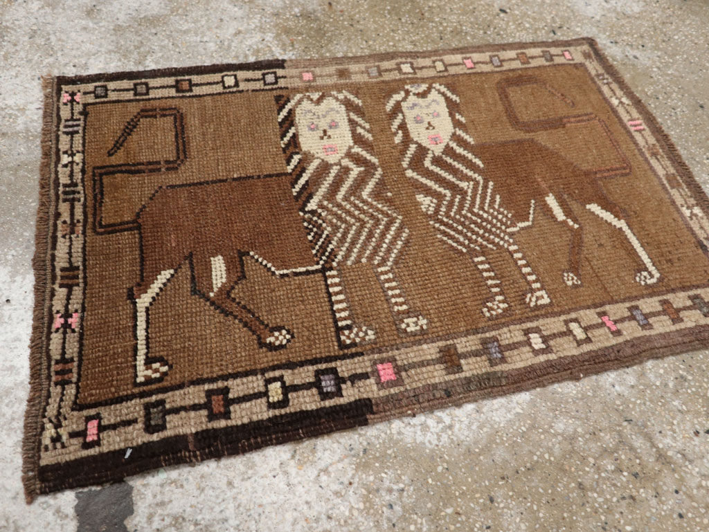 Vintage Turkish Anatolian Pictorial Rug, No.33428 - Galerie Shabab