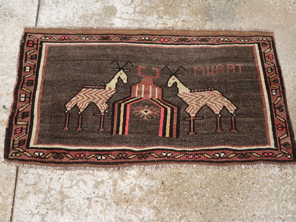 Vintage Turkish Anatolian Pictorial Rug (Pair: 1 of 2), No.33429 - Galerie Shabab