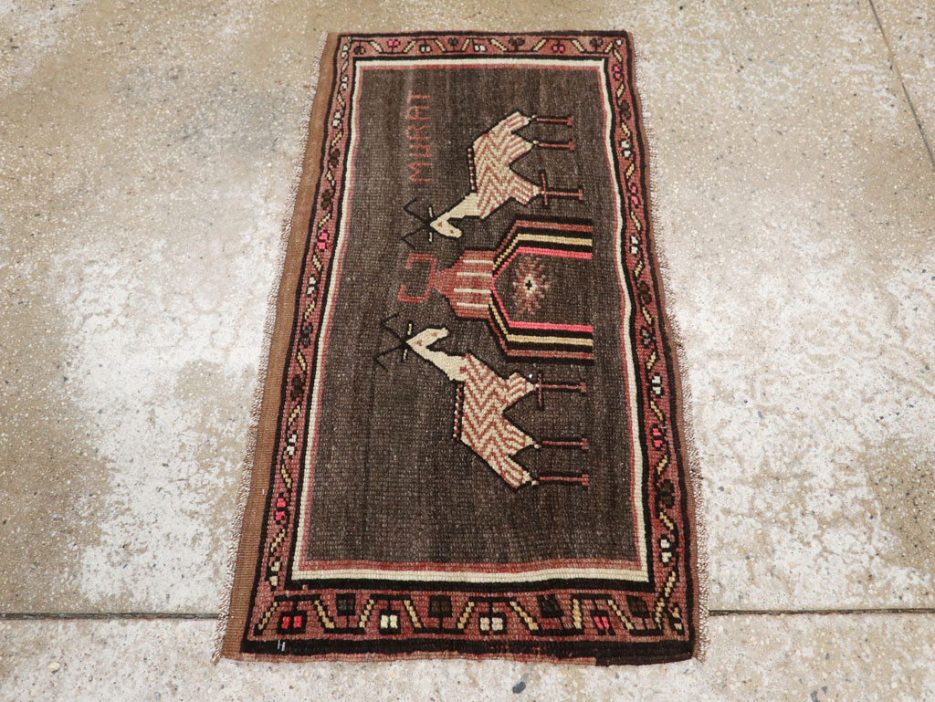 Vintage Turkish Anatolian Pictorial Rug (Pair: 1 of 2), No.33429 - Galerie Shabab