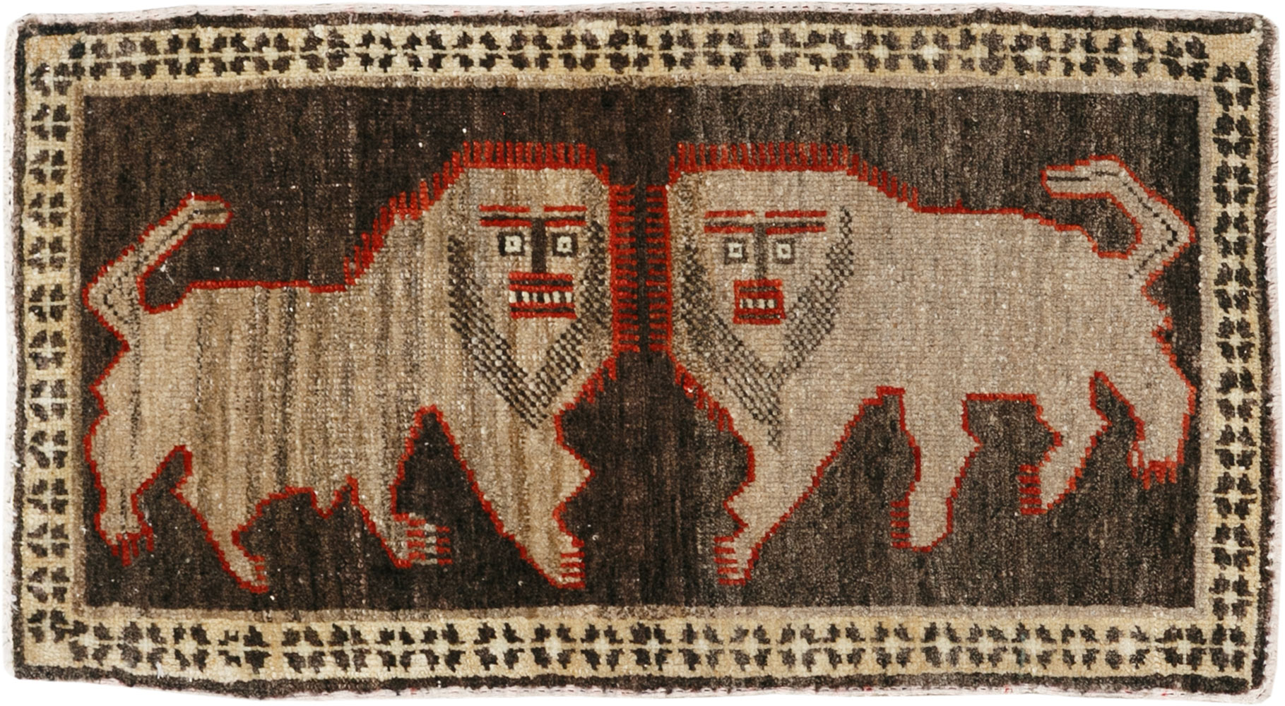 Vintage Turkish Anatolian Pictorial Rug (Pair: 1 of 2), No.33430 - Galerie Shabab