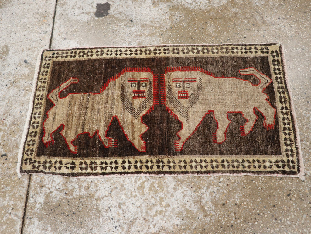 Vintage Turkish Anatolian Pictorial Rug (Pair: 1 of 2), No.33430 - Galerie Shabab