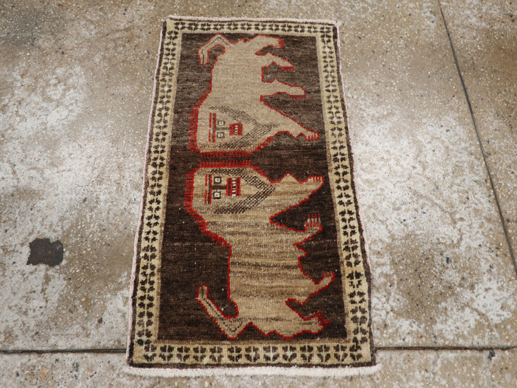 Vintage Turkish Anatolian Pictorial Rug (Pair: 1 of 2), No.33430 - Galerie Shabab