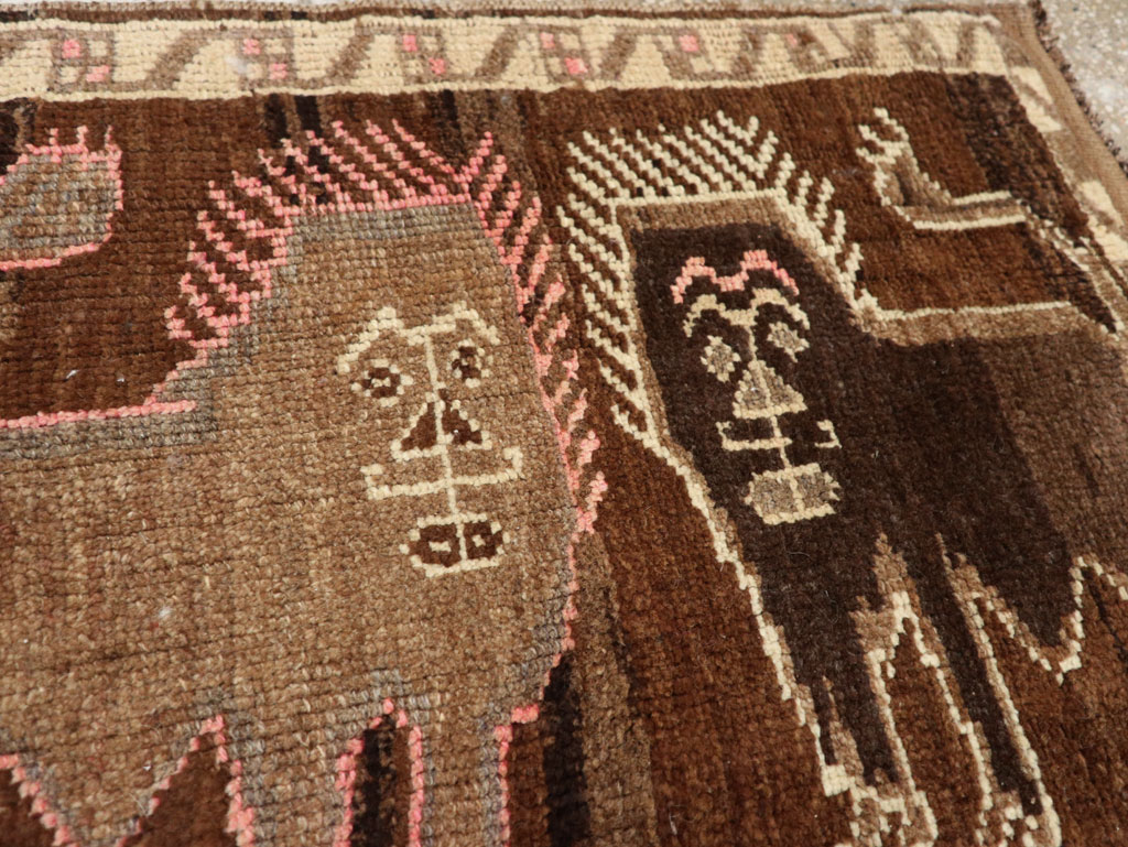 Vintage Turkish Anatolian Pictorial Rug, No.33432 - Galerie Shabab