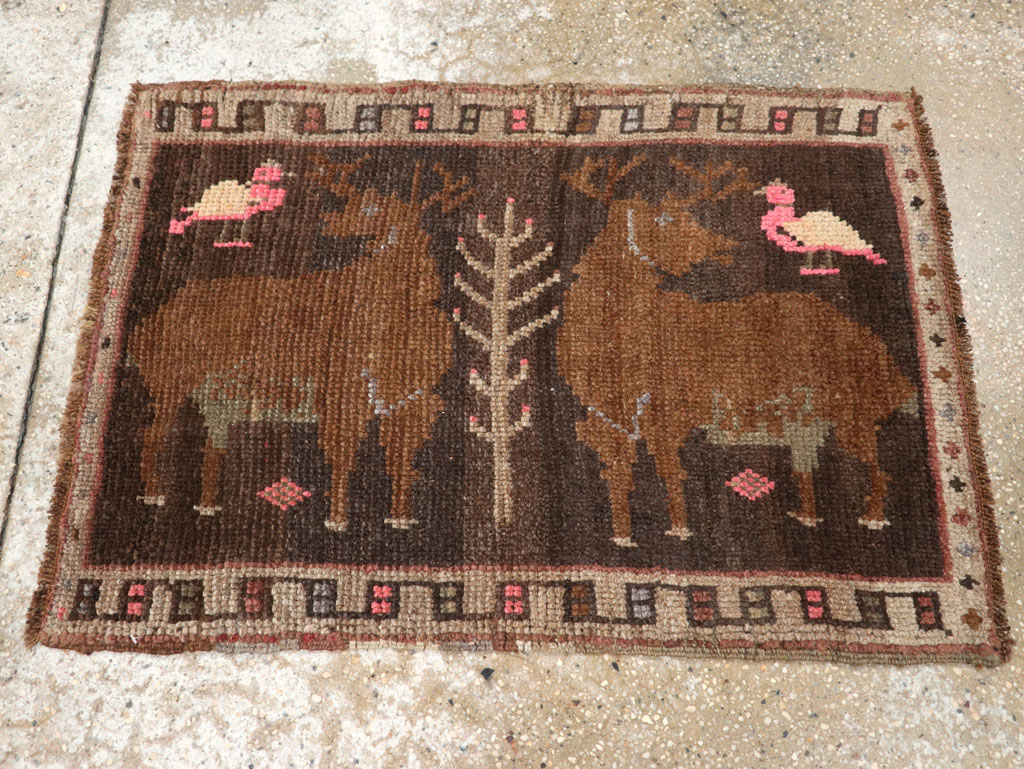 Vintage Turkish Anatolian Pictorial Rug, No.33433 - Galerie Shabab