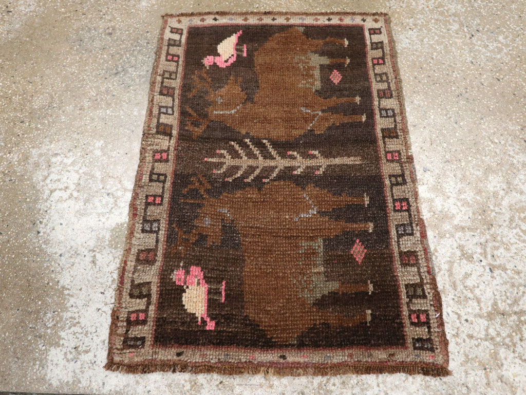 Vintage Turkish Anatolian Pictorial Rug, No.33433 - Galerie Shabab