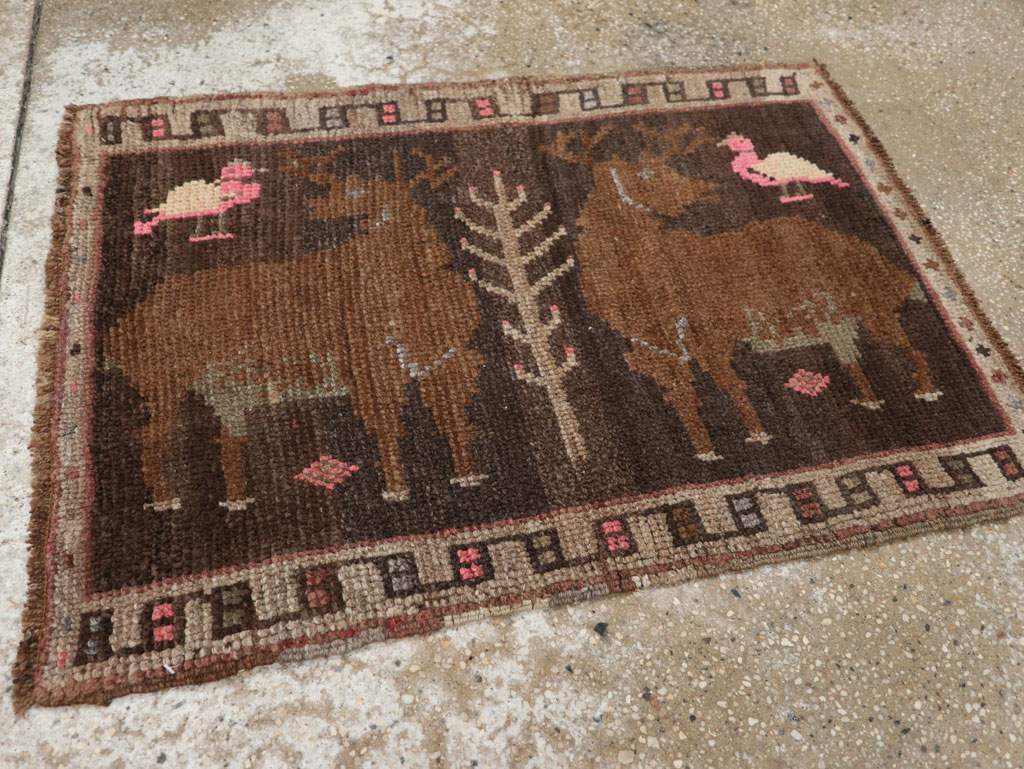 Vintage Turkish Anatolian Pictorial Rug, No.33433 - Galerie Shabab