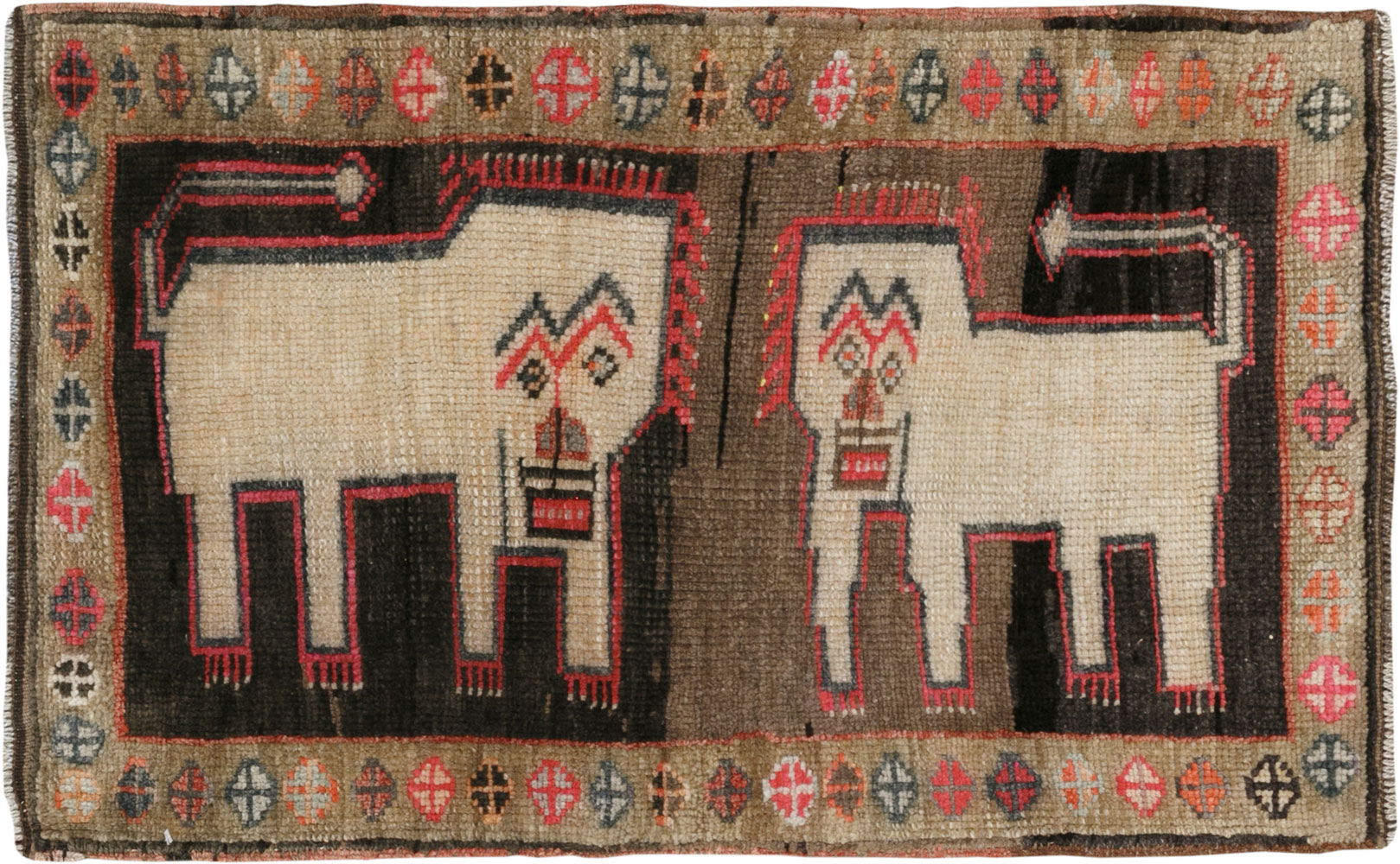 Vintage Turkish Anatolian Pictorial Rug, No.33435 - Galerie Shabab