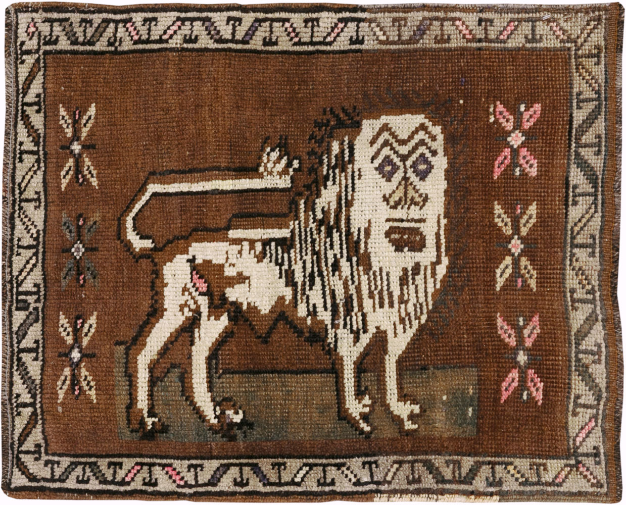 Vintage Turkish Anatolian Pictorial Rug (Pair: 2 of 2), No.33436 - Galerie Shabab