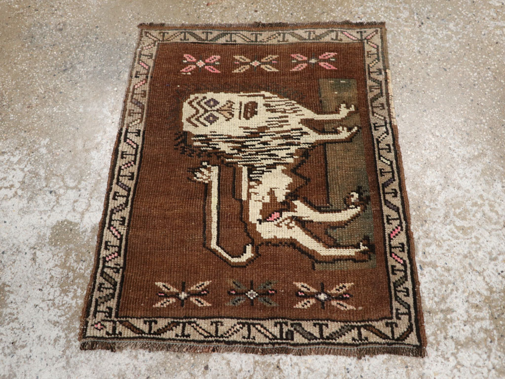 Vintage Turkish Anatolian Pictorial Rug (Pair: 2 of 2), No.33436 - Galerie Shabab