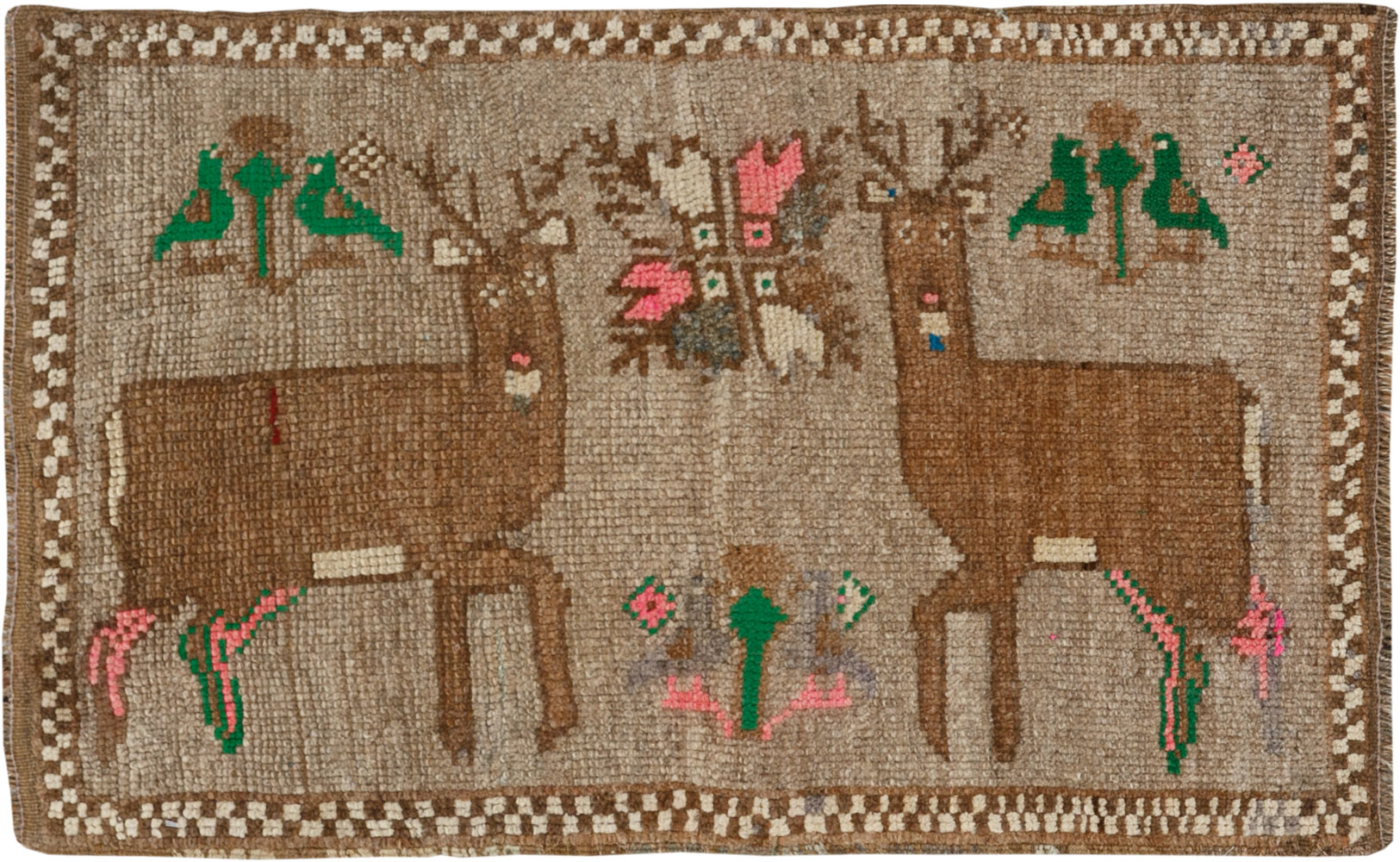 Vintage Turkish Anatolian Pictorial Rug (Pair: 2 of 2), No.33437 - Galerie Shabab