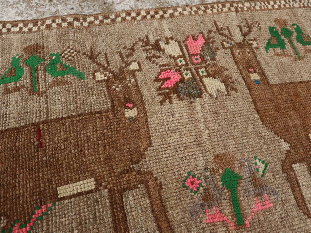 Vintage Turkish Anatolian Pictorial Rug (Pair: 2 of 2), No.33437 - Galerie Shabab