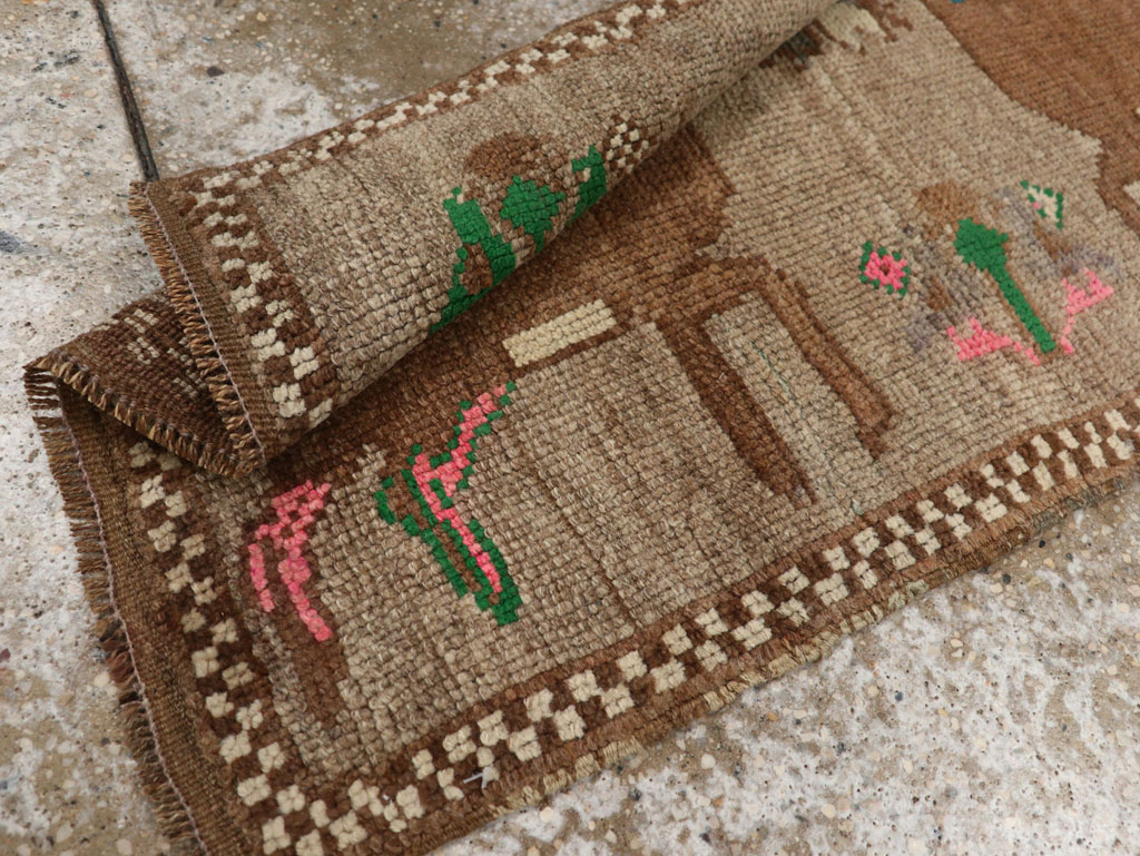 Vintage Turkish Anatolian Pictorial Rug (Pair: 2 of 2), No.33437 - Galerie Shabab