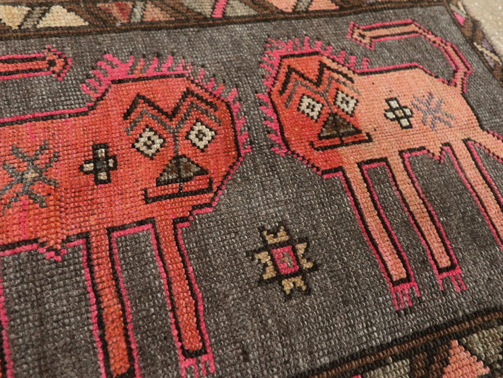 Vintage Turkish Anatolian Pictorial Rug, No.33440 - Galerie Shabab