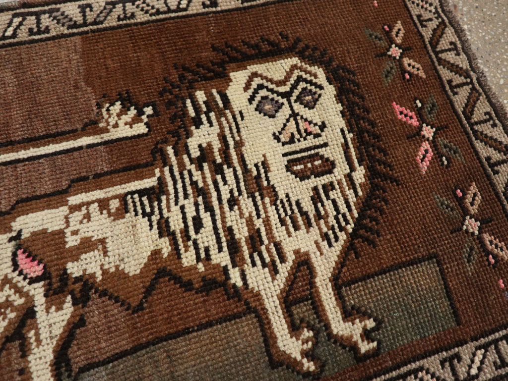 Vintage Turkish Anatolian Pictorial Rug (Pair: 1 of 2), No.33441 - Galerie Shabab