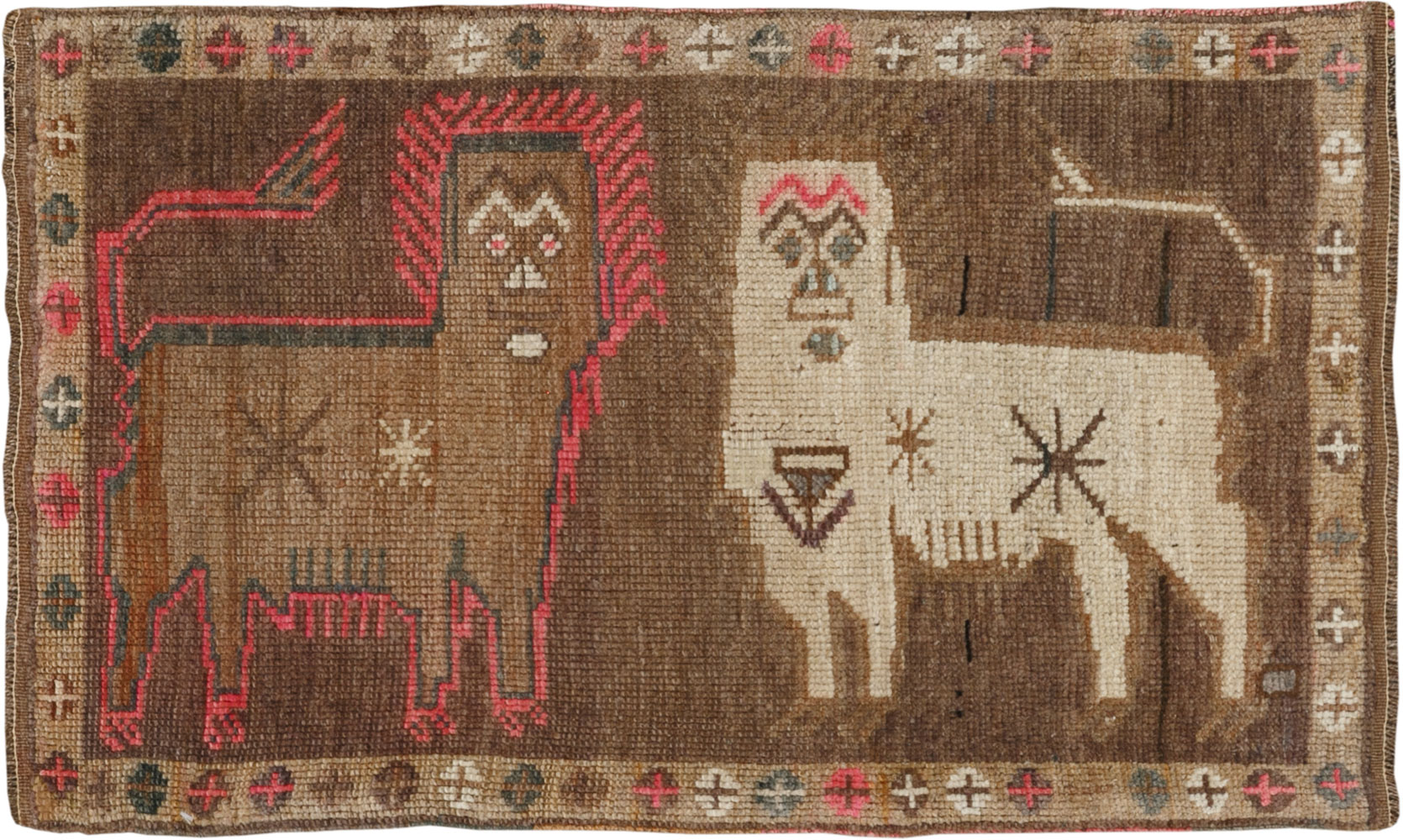 Vintage Turkish Anatolian Pictorial Rug, No.33442 - Galerie Shabab