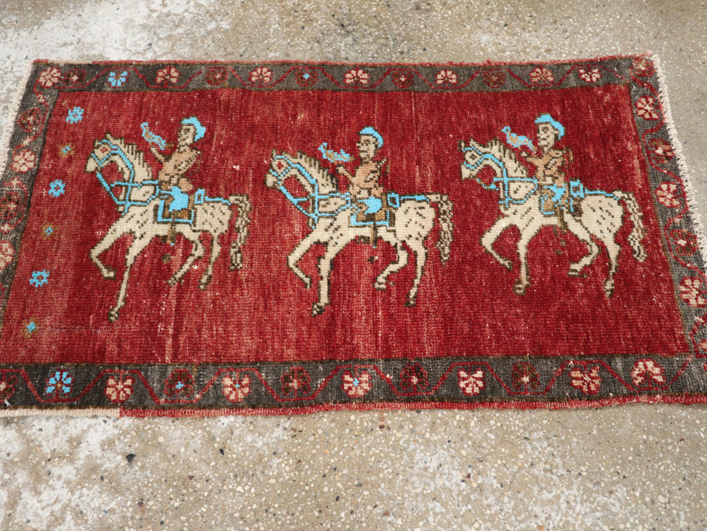 Vintage Turkish Anatolian Pictorial Rug, No.33443 - Galerie Shabab