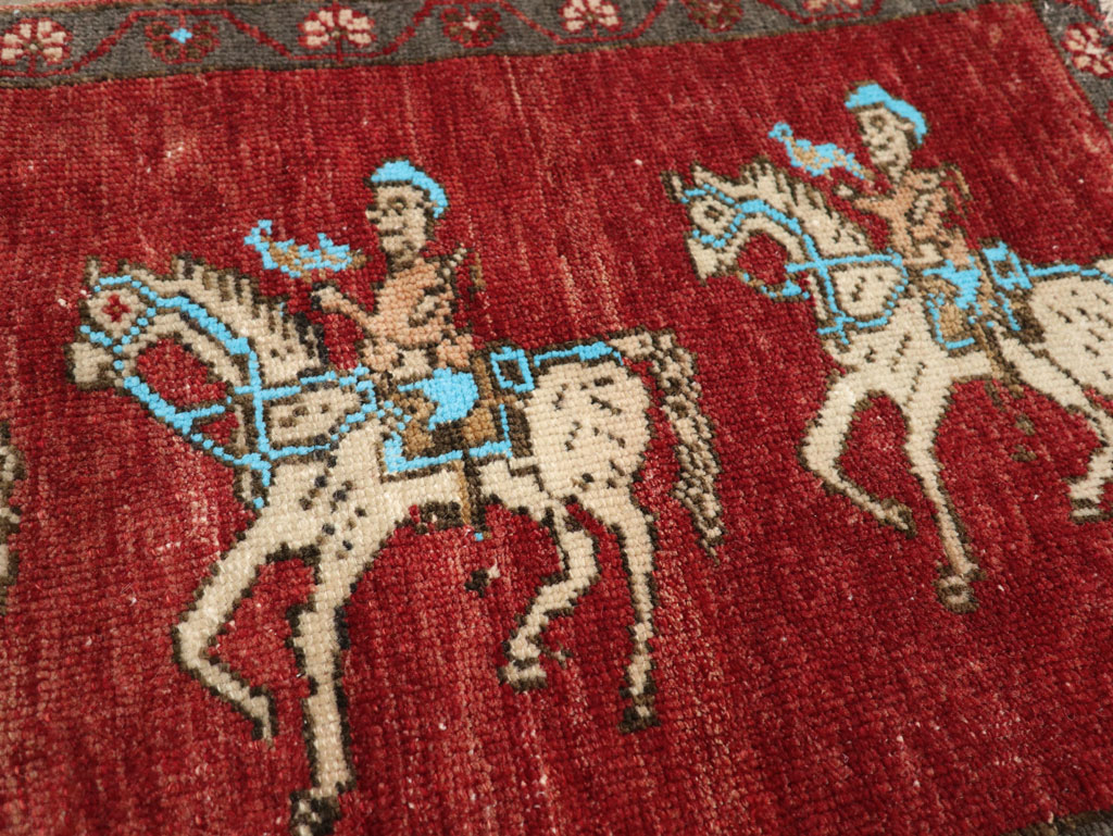 Vintage Turkish Anatolian Pictorial Rug, No.33443 - Galerie Shabab