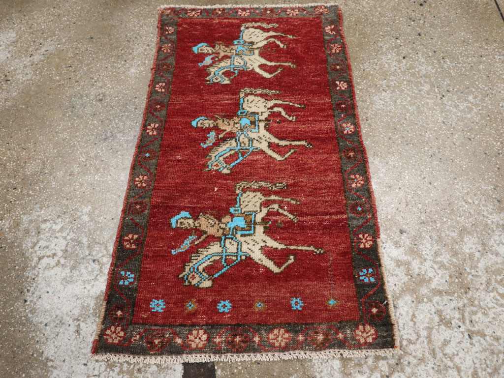 Vintage Turkish Anatolian Pictorial Rug, No.33443 - Galerie Shabab