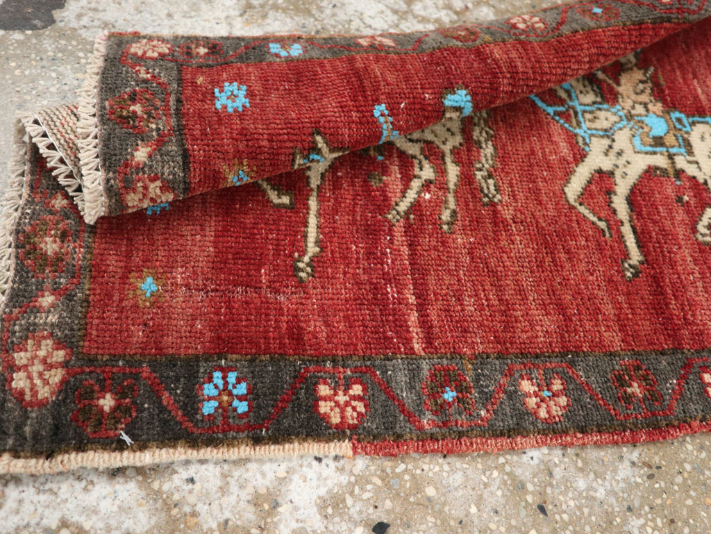 Vintage Turkish Anatolian Pictorial Rug, No.33443 - Galerie Shabab