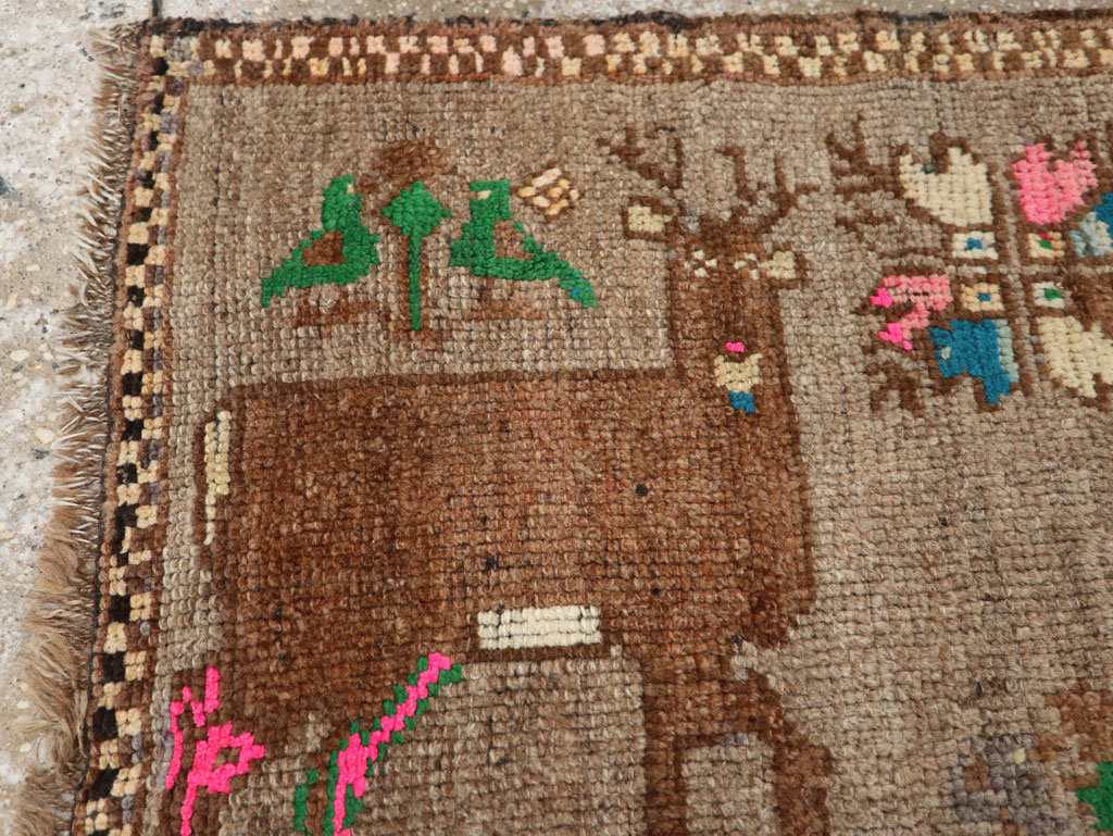 Vintage Turkish Anatolian Pictorial Rug (Pair: 1 of 2), No.33444 - Galerie Shabab