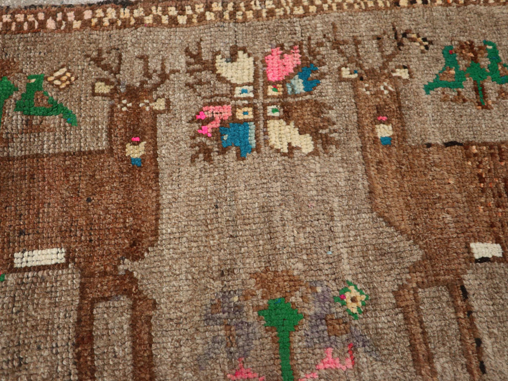 Vintage Turkish Anatolian Pictorial Rug (Pair: 1 of 2), No.33444 - Galerie Shabab