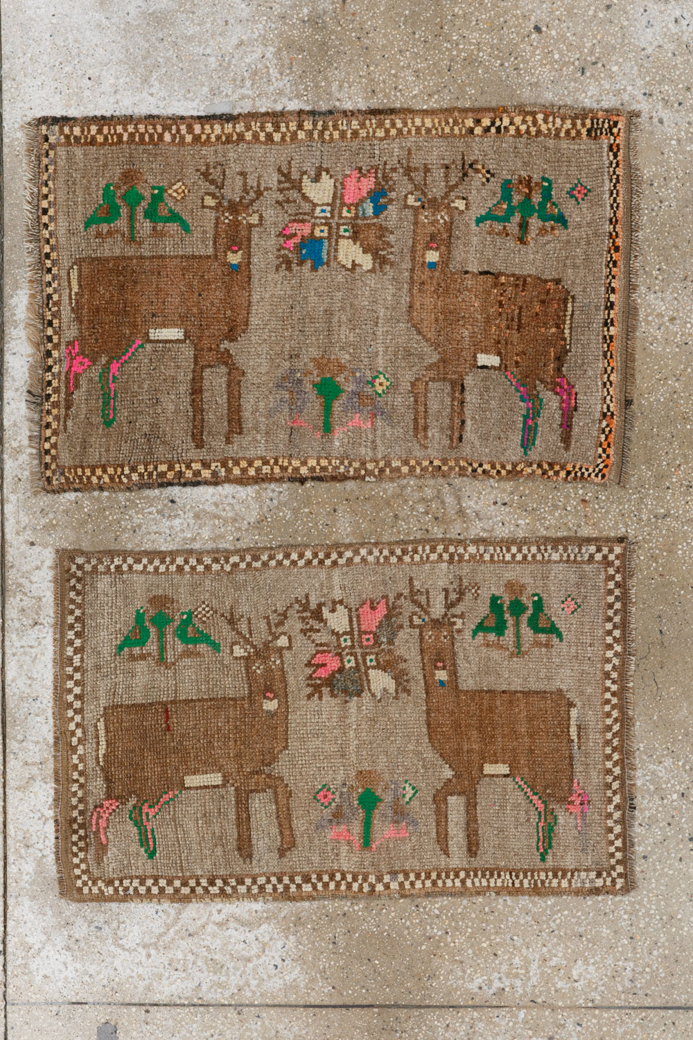 Vintage Turkish Anatolian Pictorial Rug (Pair: 1 of 2), No.33444 - Galerie Shabab