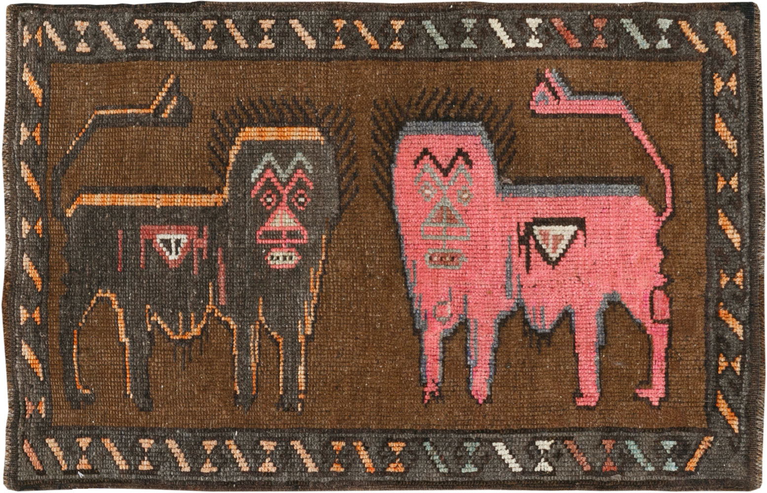 Vintage Turkish Anatolian Pictorial Rug, No.33446 - Galerie Shabab