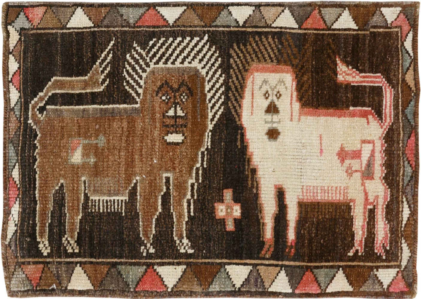 Vintage Turkish Anatolian Pictorial Rug, No.33447 - Galerie Shabab