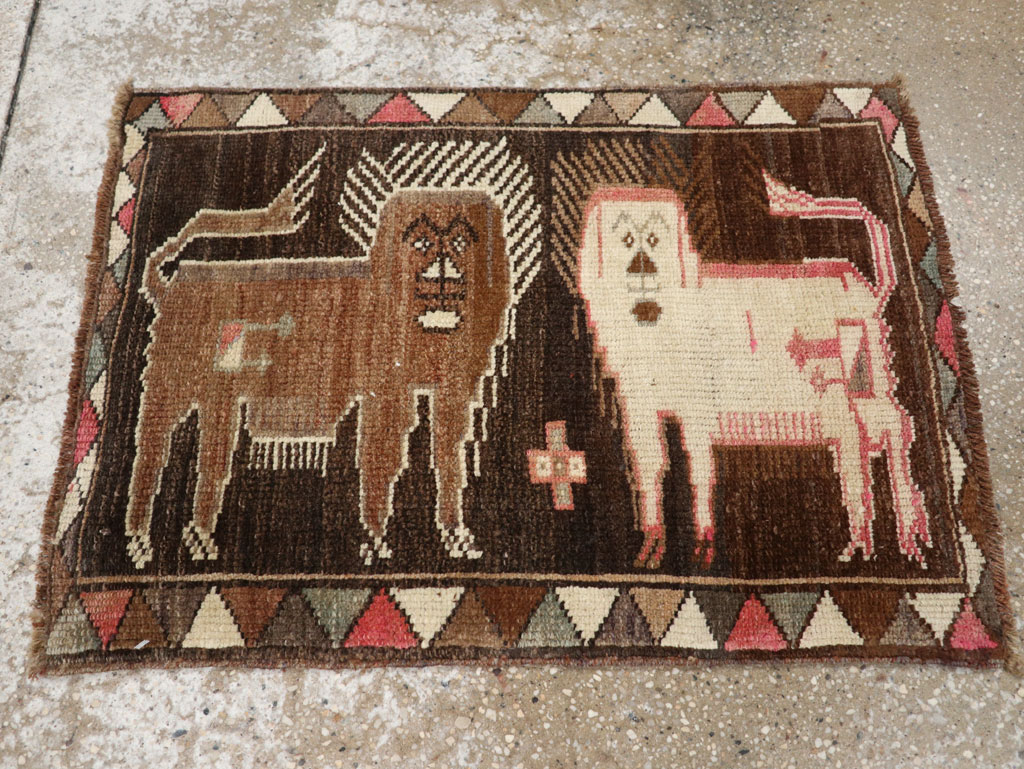 Vintage Turkish Anatolian Pictorial Rug, No.33447 - Galerie Shabab