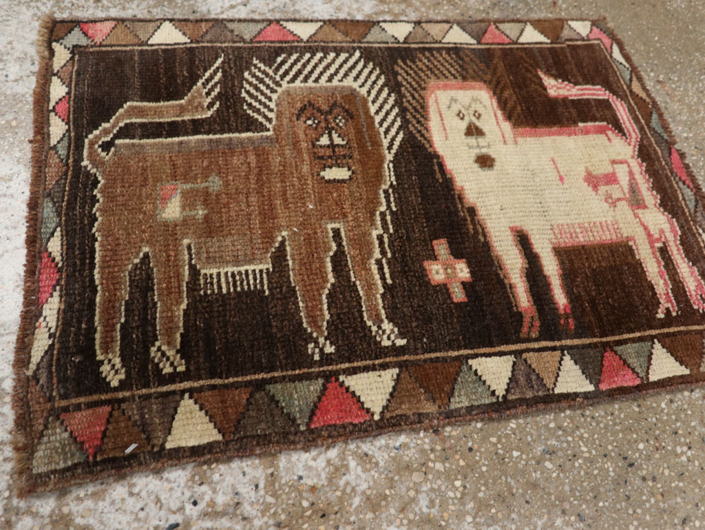 Vintage Turkish Anatolian Pictorial Rug, No.33447 - Galerie Shabab