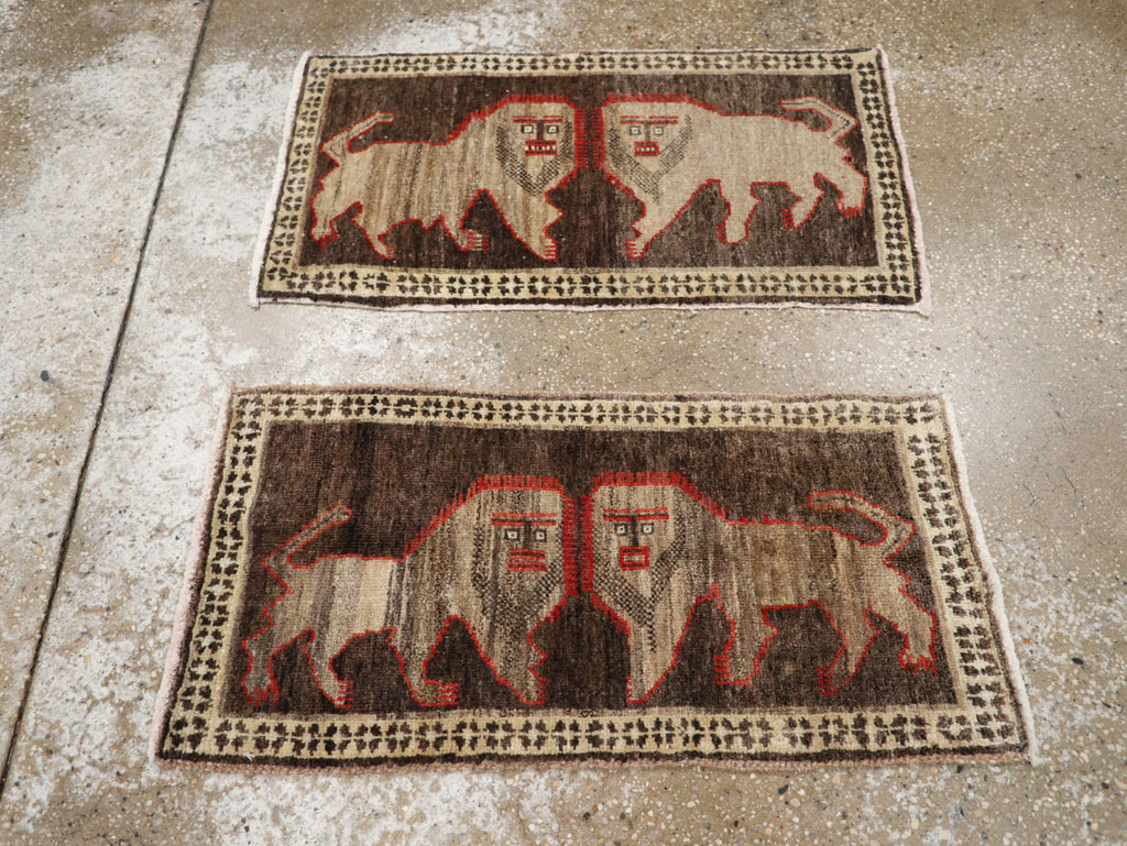 Vintage Turkish Anatolian Pictorial Rug (Pair: 2 of 2), No.33448 - Galerie Shabab