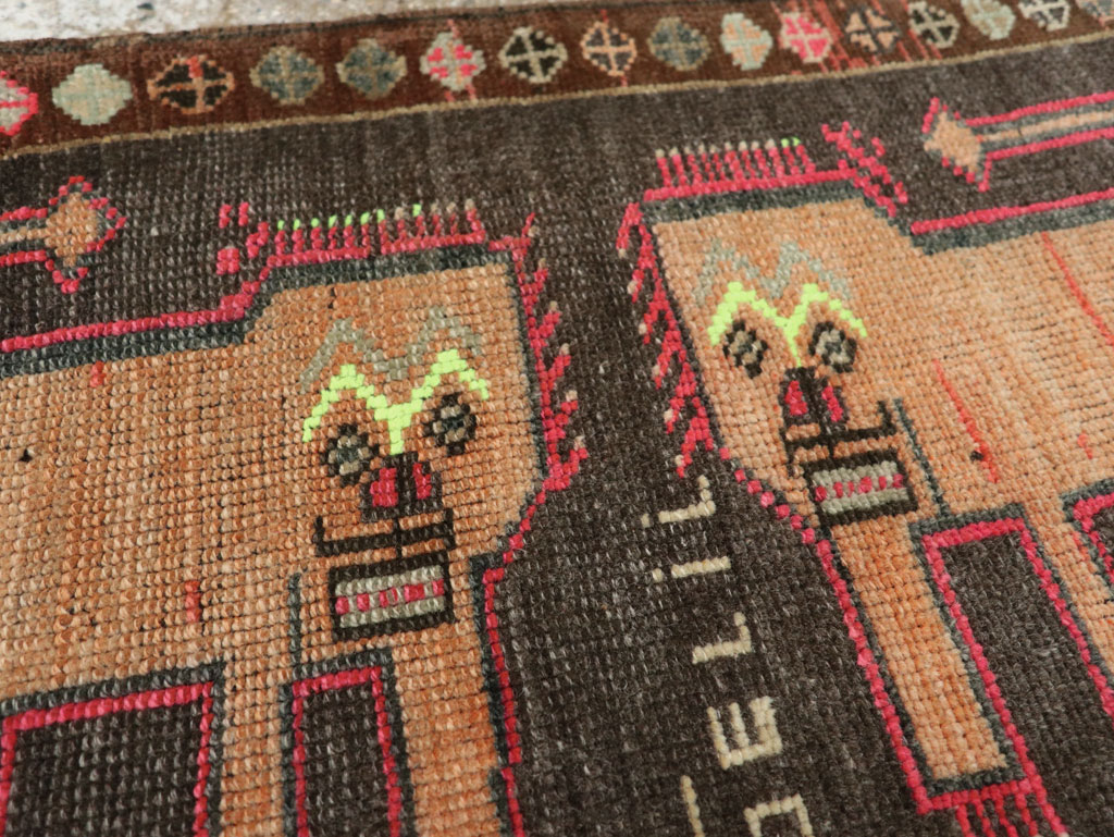 Vintage Turkish Anatolian Pictorial Rug, No.33449 - Galerie Shabab