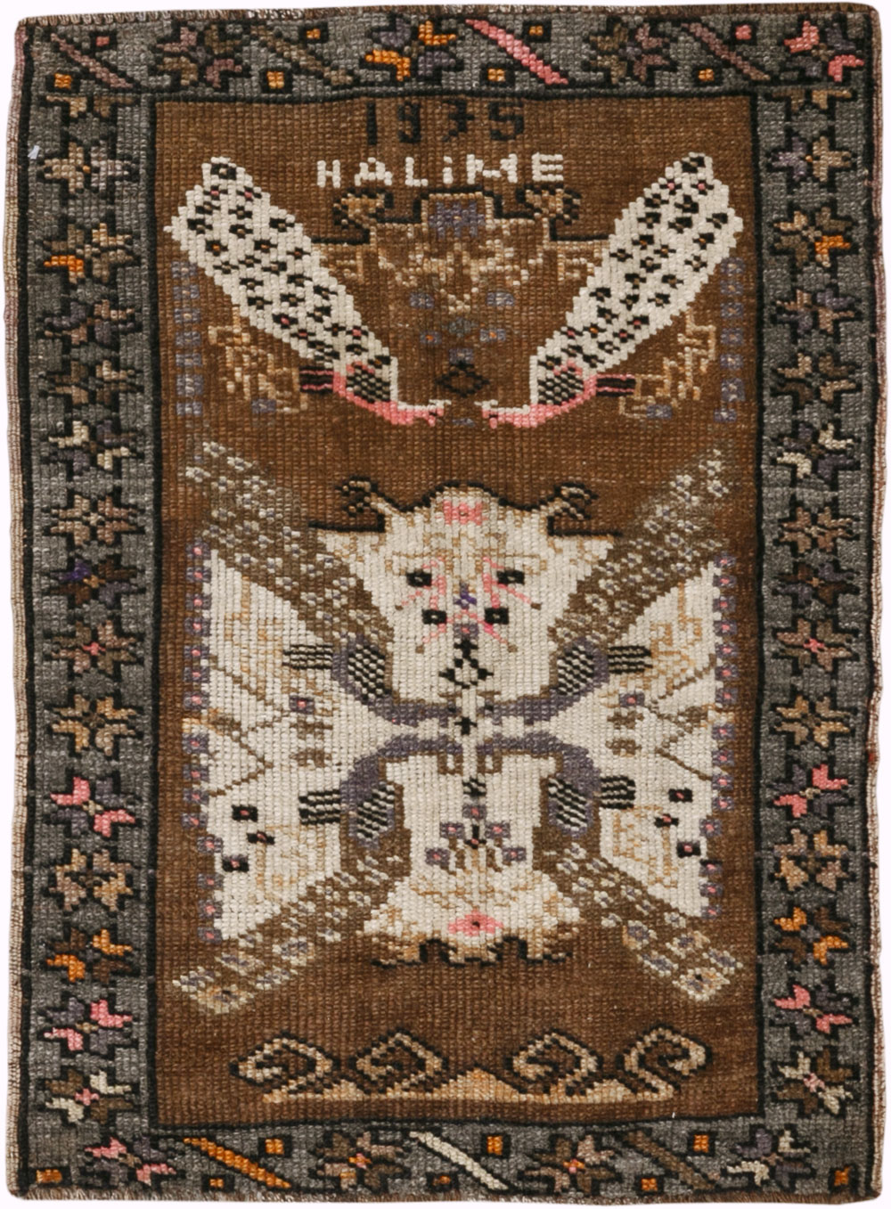 Vintage Turkish Anatolian Throw Rug, No.33450 - Galerie Shabab