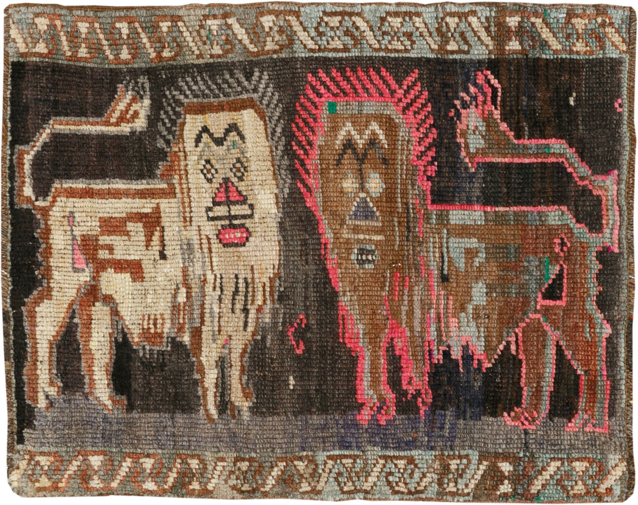 Vintage Turkish Anatolian Pictorial Rug, No.33452 - Galerie Shabab