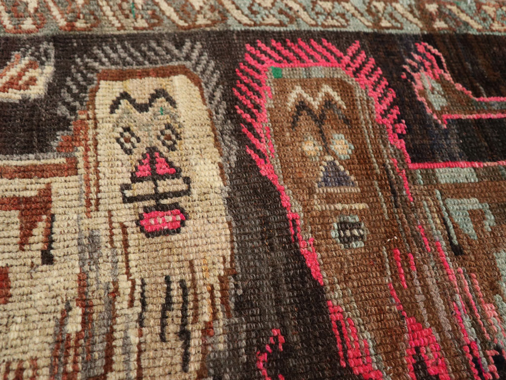 Vintage Turkish Anatolian Pictorial Rug, No.33452 - Galerie Shabab