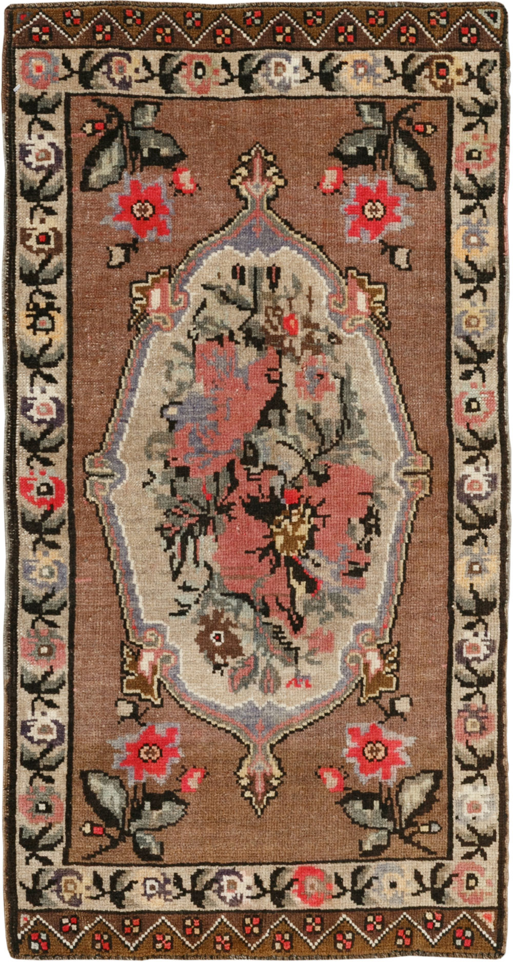 Vintage Turkish Anatolian Throw Rug, No.33456 - Galerie Shabab